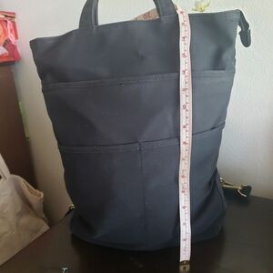 Pre Owned Martha Stewart office black canvas backpack tote bag